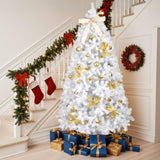 7.5 FT Artificial Christmas Tree with DIY 400 Warm White LED Lights, Hinged Xmas Pine Tree with Tree 78401324
