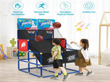 Dual Shot Kids Basketball Arcade Game - 2 Backboards4 PVC BallsPump, 3 Ages, BlackBlueRed 97311836