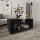 Patrick 36" Wide Coffee Table, Mobile, One Shelf, Rectangular, Living Room Black Wengue B200P253746