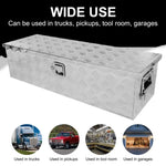 ZUN 39 Inch Truck Bed Tool Box Aluminum Heavy Duty Trailer Tool Box for Pickup Truck Bed RV Toolbox with W2788P190929