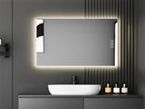 36" x 28" LED Bathroom Mirror Bright Backlight, 5 Mins Defog, Full HD Reflected Wall Mounted Vanity T3177P284021