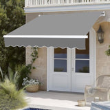 78"D x 102"W x 59"H retractable awning Grey 77304471