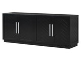 TREXM Sideboard Buffet Cabinet with Storage, Buffet Cabinet with Adjustable Shelves and Silver N715P192557B