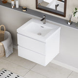 30" Floating Bathroom Vanity with Sink, Modern Wall-Mounted Bathroom Storage Vanity Cabinet with W1573P152684