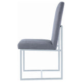 ZUN Grey Cube Base Dining Chair B062P153695