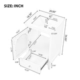 20" Bathroom Vanity with Sink, Bathroom Cabinet with Soft Closing Glass Door, A Drawer, Black N725P185457B