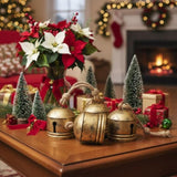 4PCS Set Christmas Bells Decorations 5.5x5.5x7.5in Iron Hanging Ornaments Holiday Party Tree Decor 84572529