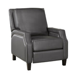 Push Back Reclining Chair Transitional Style Grey Color Self-Reclining Motion Chair 1pc Cushion Seat B011104413