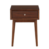 Modern Style 1pc End Table Drawer Brown Finish Living Room Furniture Stylish Table B011P151637