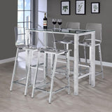 Clear and Chrome Bar Stools B062P145576