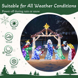 5FT Lighted 2D Nativity Scene Outdoor Christmas Decorations, with 400 Warm White LED Lights and 17776347