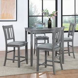 Wooden Dining Square Table, Kitchen Table for Small Space, 4 Person Counter Height Table, Gray,
ONLY W1998126370