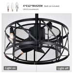 ZUN 20''Industrial 5-Blade Ceiling Fan with remote control ,5 ABS Blades small size ceiling fan W159268318