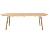 3-in-1 Extendable Dining Table, 43.3" Round to 74.8" Oval Kitchen Table with Solid Wood Legs & W2920P420922
