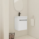 18'' Floating Wall-Mounted Vanity with Ceramic Sink & Soft-Close Cabinet Door, For Small W999P236348