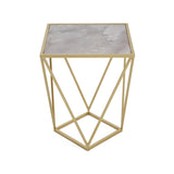 CREATIVE SIMPLE GLASS SIDE TABLE,GOLDWHITE COLOR N770P234478G