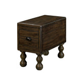 Solid Wood End Table, Rectangle 23.6 inch Narrow Side Table with Drawer, Vintage Bedside Table W1202P176734