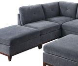 Modular Living Room Furniture Armless Chair Ash Chenille Fabric 1pc Cushion Armless Chair Couch. B011104329