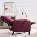 ZUN Recliner Chairs for Adults, Adjustable Recliner Sofa with Mobile Phone Holder & Cup Holder, Modern W680136981