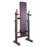 Adjustable Folding Multifunctional Workout Station Adjustable Workout Bench with Squat Rack - balck W2181P153079