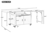 Foldable Outdoor Prep Station BBQ Cart Patio Dining Cart Foldable Outdoor Kitchen Island Grill Cart N719P407404B