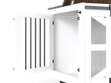 47.2" Mobile Dog Crate with Flip-Top Feeding Door, Dual-Access & 5 Caster System , Side 26308140
