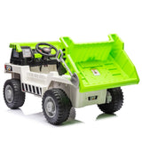 ZUN Ride on Dump Truck, 12V Ride on Car with Parents Control, Electric Dump Bed and Extra Shovel,Phone W1396P147016