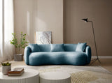 Modern Curved Sofa, Boucle Fabric Couch for Bedroom, Office, Apartment Blue W876102840
