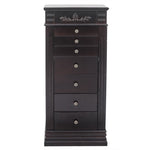 ZUN Jewelry Armoire with Mirror, 8 Drawers & 16 Necklace Hooks, 2 Side Swing Doors 62583884