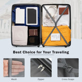 2 Piece Luggage Set with Bags Expanable Spinner Wheels ABS Lightweight Suitcase with TSA Lock N732P198744N