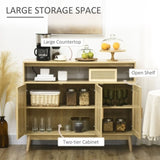 Sideboard Buffet Cabinet with Rattan Doors, Natural 47648043