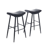 ZUN Counter Height Bar Stool Set of 2 for Dining Room Kitchen Counter Island, PU Upholstered Breakfast W1439125928