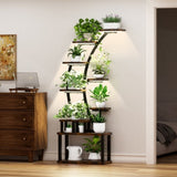 Plant Stand indoor 9-Tiered , 63.6" Tall Plant Stand with 5 Grow Lights, Adjustable Lighting Modes W2887P288504