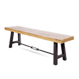 Acacia Wood Outdoor Dining Bench, Patio Backless Bench N779P251403T