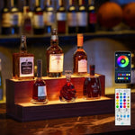 ZUN LED Lighted Liquor Bottle Display Shelf, 20 Inch Bar Display Shelf, DIY Illuminated Bottle Shelf W2178P163142