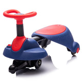 ZUN 6V Kids Ride On Electric Wiggle Car,Flashing & Shock absorbing PU Wheels For Effective Floor W1578P213378