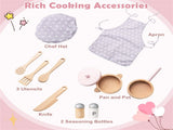 Pink Kids Interactive Wooden Kitchen Playset with Realistic Lights & Sounds 00735333