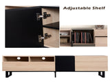 Modern TV Stand for 80'' TV Double Storage Space, Media Console Table, Entertainment Center WF303474AAP