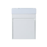 ZUN 18'' Floating Wall-Mounted Bathroom Vanity with White Resin Sink & Soft-Close Cabinet Door 71681330