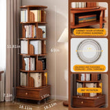 (UPGRADED) Rotating Bookshelf, 360 Display Corner Bookshelf for Small Space, 6 Tier Bookcase Storage W2641P326058