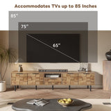 78" TV Stand for 85 75 65 Inch TV, TV Consoles for Living Room, Entertainment Center Wood TV Media N710P293272P