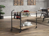 Brantley Oak & Sandy Black Finish Serving Cart B2726P286743