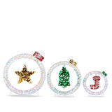 Set of 3 Lighted Iridescent Cut-out Light Bulb Christmas Decorations, Pre-lit Holiday Decor with 295 76777276