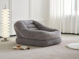 39.37'' Width Oversized Folding Lazy Sofa Bed Chair, Convertible Floor Lounge with Footrest, Plush W579P533277