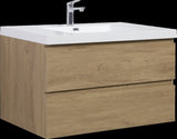 ZUN 42" Floating Bathroom Vanity with Sink, Modern Wall-Mounted Bathroom Storage Vanity Cabinet with W1573P152700