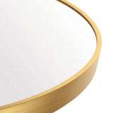 ZUN Tempered mirror 28" Wall Circle Mirror for Bathroom, Gold Mirror for Wall, 20 inch Hanging W1806P149707