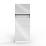 ZUN Shoe Cabinet with 3 mirrors,Shoe Storage Cabinet for Entryway,Vertical Shoe Cabinet for Front Door W760P196529