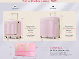 Front Opening Luggage Set 3 Piece, Hardside Carry on Suitcase with USB Port, Expandable Luggage with 21940538