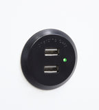 Byzad White Finish Accent Table W/USB B2726P287565