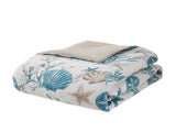 7 Piece Cotton Sateen Comforter Set Aqua Cal King B03597268
